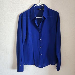 NY & Co Royal Blue Blouse - Size M